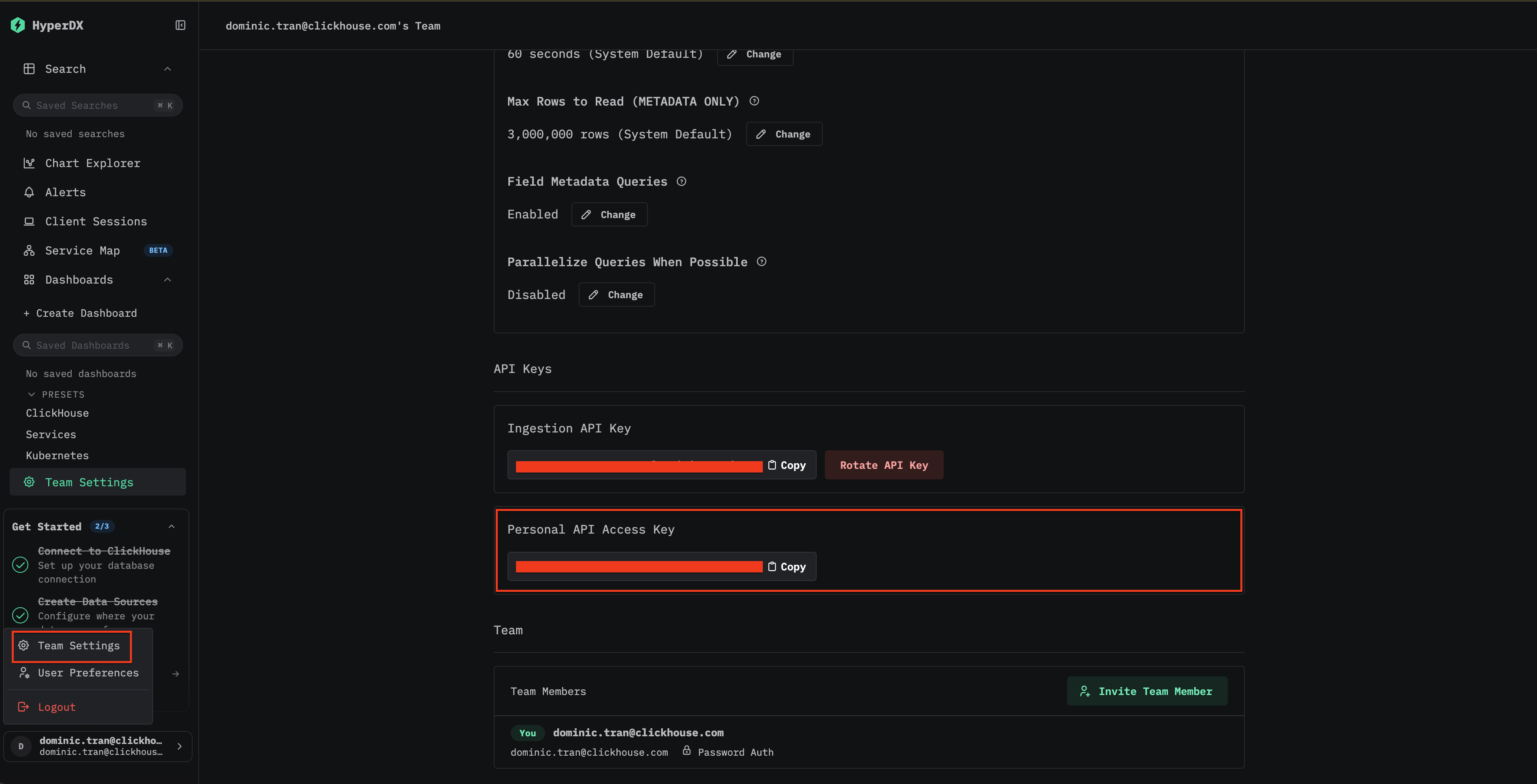 ClickStack API Key